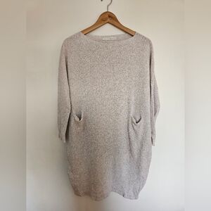 Lauren Manoogian Cotton Neutral/Grey/Beige Trapezoid Sweater